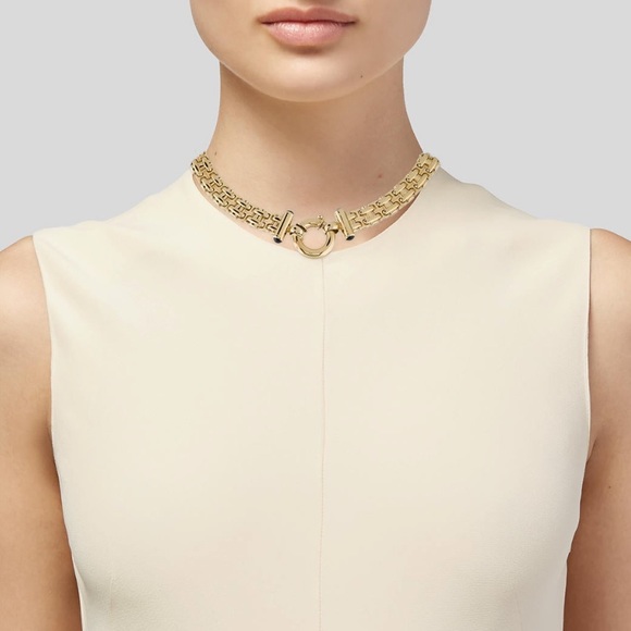 HEAVY ✨ 14K Yellow Gold Link sapphire Necklace - Picture 4 of 11